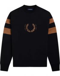 Fred Perry Bold Tipped Sweatshirt Black-S