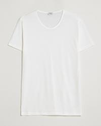 Zimmerli of Switzerland Wool/Silk Crew Neck T-Shirt Ecru